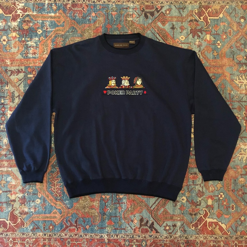 “Poker Party” Embroidered Sweater